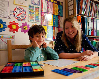 Autism-focused maths tuition in Brighton & Hove - Sophie Hunter with a student